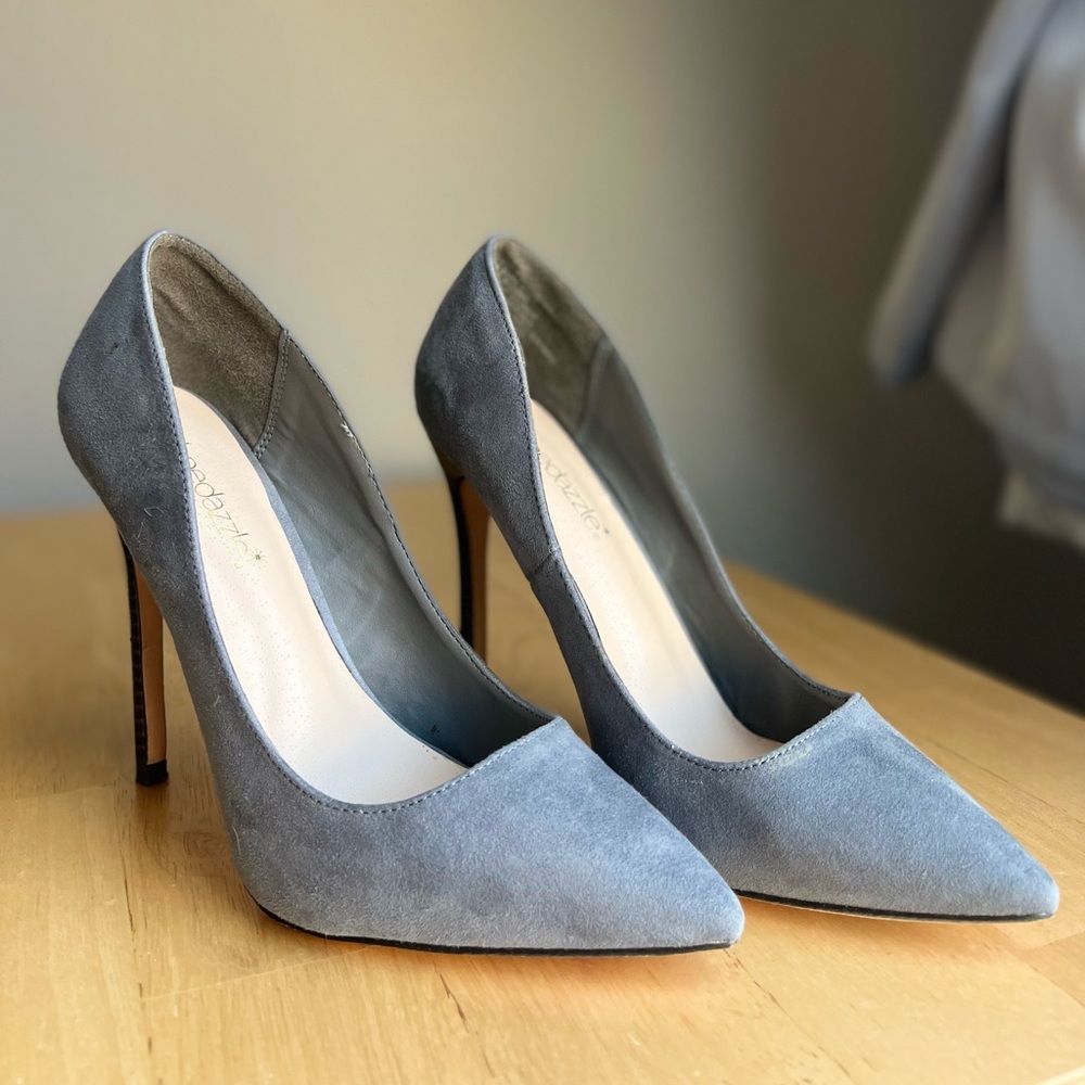 Shoedazzle Grey sexy stiletto heels
